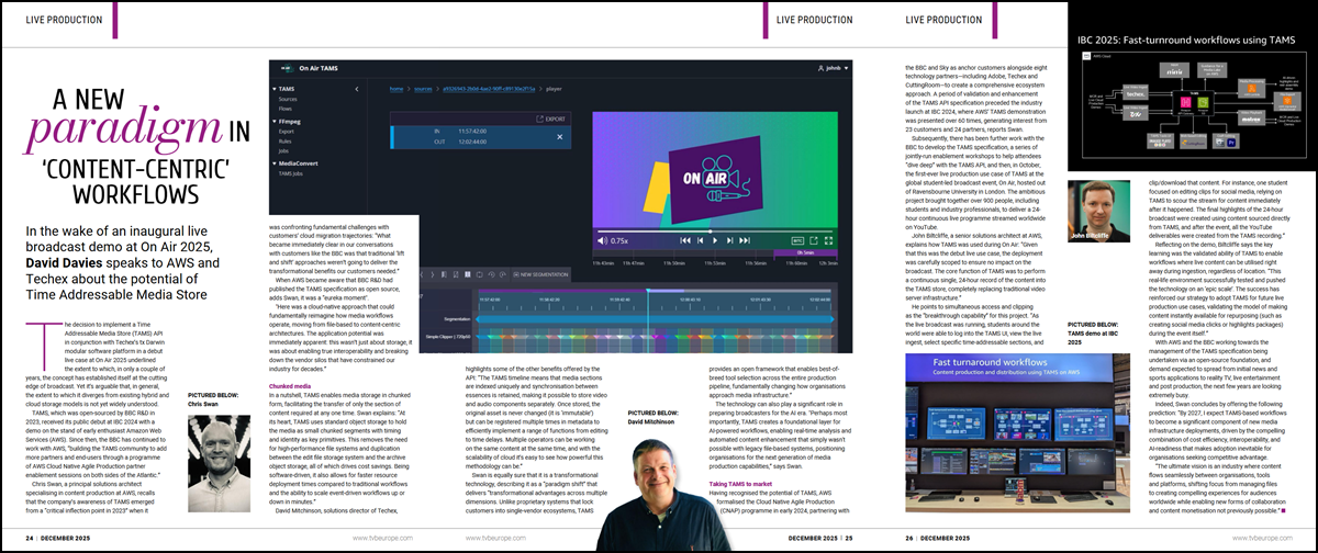 TVBEurope TAMS Article